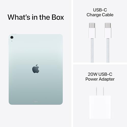 Image of Apple iPad Air 13-inch (M4): Liquid Retina Display, 1TB, 12MP Front /Back Camera, Wi-Fi 7 with Apple N1, Touch ID, All-Day Battery Life - Blue