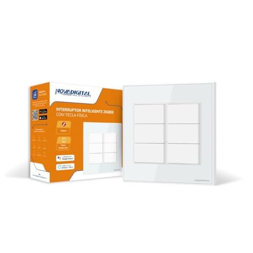 Interruptor inteligente Zigbee 6 Botões fisícos branco Novadigital by Tuya
