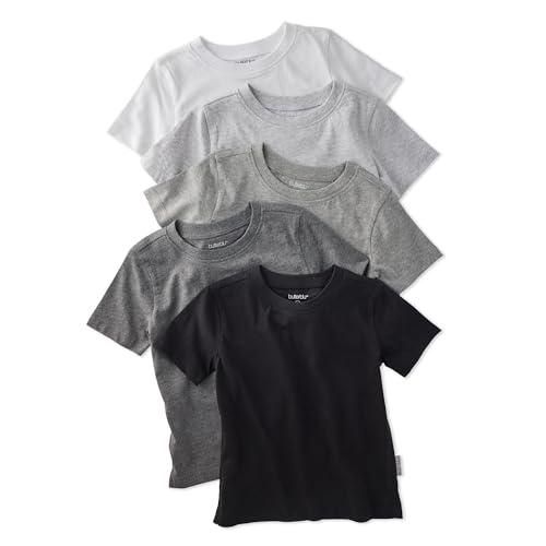 Image of Butterblu Taylor 5-Pack Short Sleeve T-Shirts 100% Organic Cotton | GOTS Certified Organic Cotton for Baby, Toddler Girls, Boys, Unisex, Made to Match Layering Solid Colors