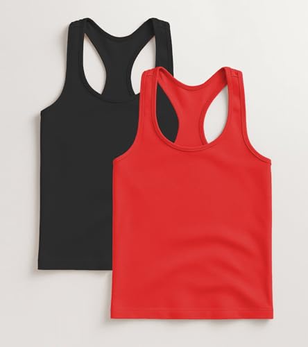 Image of Kurve Premium Girls Seamless Supersoft Wide Strap Comfortable Racerback Tank (Made with Love in The USA)