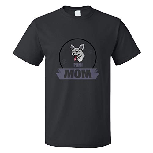 Custom Funny Graphic T Shirts for Men Mom PUMI Dog Cotton Top Black Design Only 2X Large