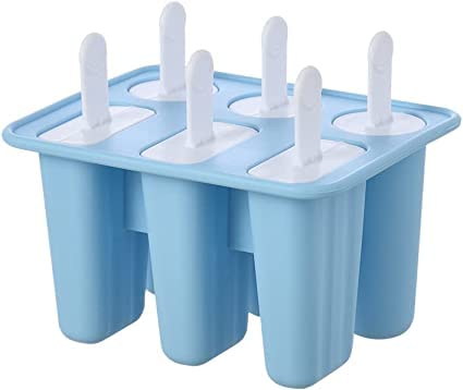 Moldes para Paletas de Silicona, 6 Piezas Molde para Paletas con Palos, Molde para Helados de Reutilizable Sin BPA, Moldes para Paletas de Fácil Liberación para Paletas Caseros Cover