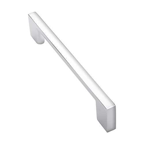 Certbuy 6 Pack Polished Chrome Cabinet Handles, 5.0"(128 Mm) Hole Center, 6.0" Total Length, Modern Drawer Kitchen Cabinet Hardware Pulls Handle #TOP4
