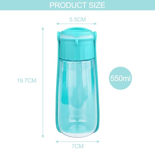 Newaner 550ml Trinkflasche Hunde für Unterwegs, Hundetrinkflasche für Unterwegs, Wasserflasche Hunde für Unterwegs, Hund Wasser Unterwegs, Dog Water Bottle, für Unterwegs,Täglich Spazieren (Blau)