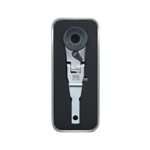 711L Flat End Flex Head EDC Ratchet Wrench - Screwdriver Accessory Compatible with Multitools' Flat Bit Adapters