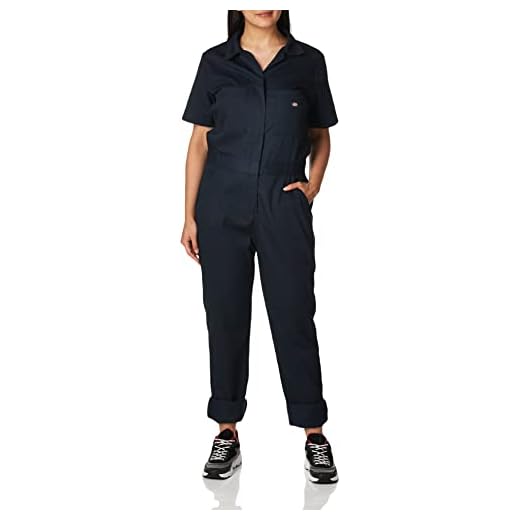 Dickies womens Short Sleeve Flex Work Utility Coveralls, Dark Navy, X-Small US