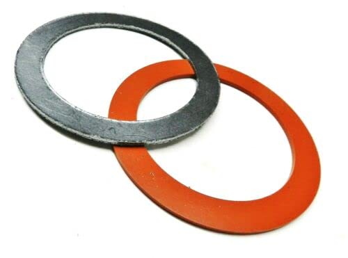 3-1/2" Gasket Set Silicone Rubber & Graphite for Vacuum Casting Perforated Flask by JTS