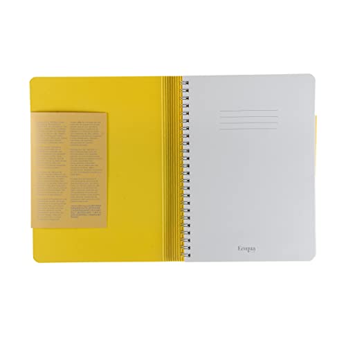 Cahier à spirales Fabriano Ecoqua A5 jaune carnet de notes à points