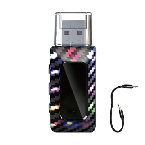 Adaptador USB para Coche,Adaptador USB | Pequeño transmisor y Receptor de FM | Equipo del Coche del Reproductor de música, Receptor Audio Plug & Play con Cable para el de Sonido estéreo del hogar/del