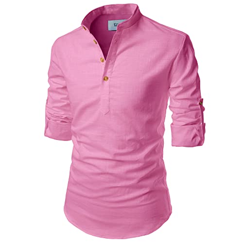 Image of Men's Full Sleeve Beige Color Cotton Blend Spread Slim Fit Shirt Style Kurta for Men and Boys