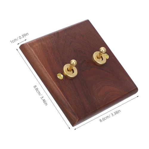Interruptor de palanca de madera marrón para salones y dormitorios 3