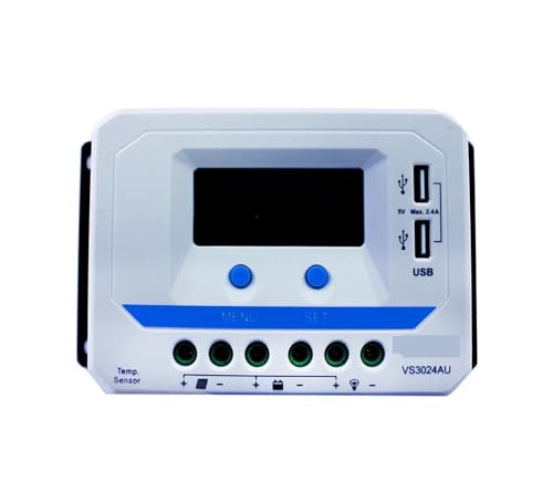 Contrôleur de chargeur solaire 30A 12V 24V PWM avec double port USB