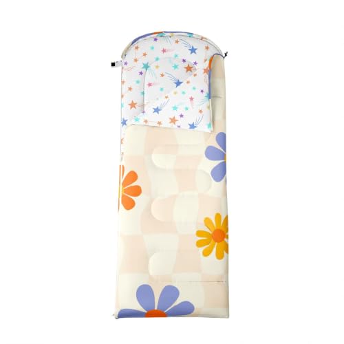Bolsas de Dormir Erosebridal Rustic Boho Floral Beige Cream para Adultos 90"x31" Rectangular Camping miniatura 3