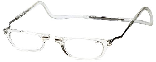 Clic XXL Magnetic Front connection Reading Glasses in Clear +1.75