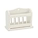 Miniature Magazine Paper Rack 1:12 Furniture for Dollhouse Books Newspaper Shelf Wooden Rack Living Room Accessories Decoration Ornaments (White)