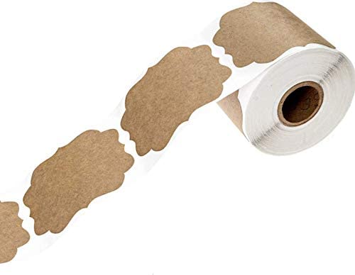 2.5"X3" Inch Natural Kraft Vintage Frame Gift Tag Sticker / 250 Labels Per Roll #TOP2