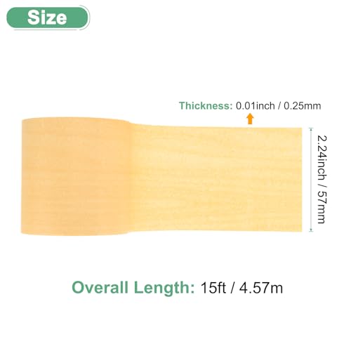 Image of M METERXITY 1-Roll Wood Grain Repair Tape, 2.24in x 15ft Textured Realistic Self-Adhesive Wood Floor Tape Contact Paper for Furniture /Floors /Home [Yellow]