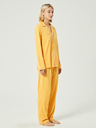 100% Cotton Pajama Sets for Women 2 Piece Long Sleeve Button Down Pjs Soft Comfy Ladies Sleepwear Lounge Sets S-XL2