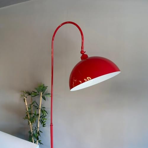 bamyum Gorkiede Métal, Moderne, E27 30 cm, Salon et Chambre, Abat-Jour Réglable, Lampadaire, Rouge
