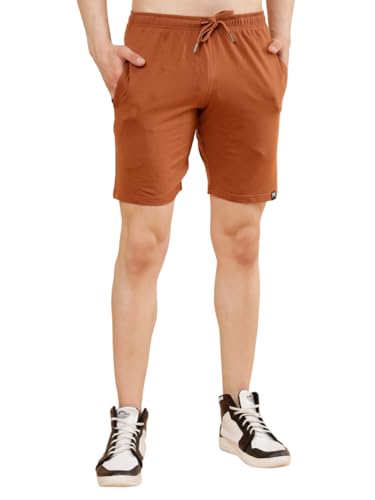 Image of POCKMAN Men's Regular Fit Black Cotton Terry Shorts- Perfect for Sports and Casual Wear.