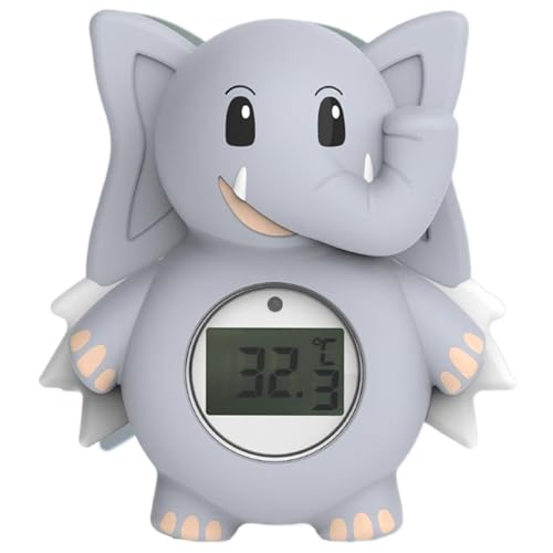Termómetro de baño para bebé Termómetro de agua de seguridad con forma de elefante digital con pantalla LED Baño infantil impermeable para temperaturas seguras y acogedoras..