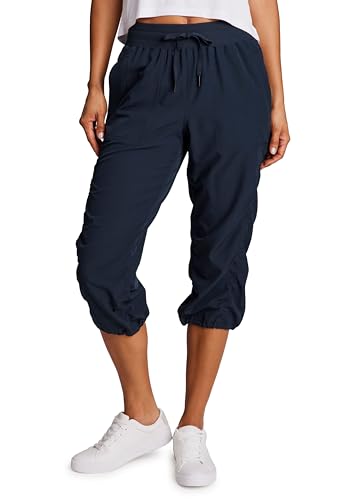Image of RBX Active Capri Pants for Women Joggers Stretch Lightweight Women's Casual Pant Capri with Drawstring