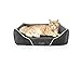Pecute Panier Chat Taille Petite, Lit Chat avec Coussin Double-Face, Canapé pour Chat Lavable et Antidérapant, Extra-Doux Confortable et Mignon, aux Chats et Chiens de Taille Petits(S 53×43×18cm)