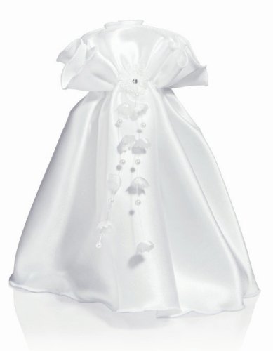 Taufkerzen Röckchen aus Satin, Kommunionskerzen