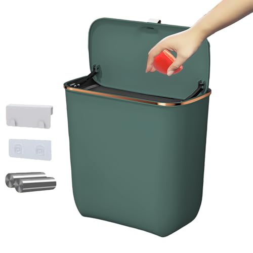 Cesta de basura de montaje en pared para evitar olores bandeja de compost con tapa de cocina