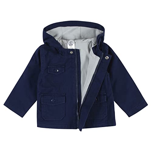 Image of Gerber Baby Hooded Cotton Twill Utility Jacket (Infant Toddler)