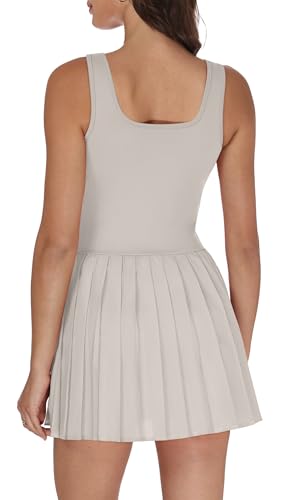 Image of NIASHOT Athletic Dress for Women with Shorts Sleeveless Womens Golf Dress