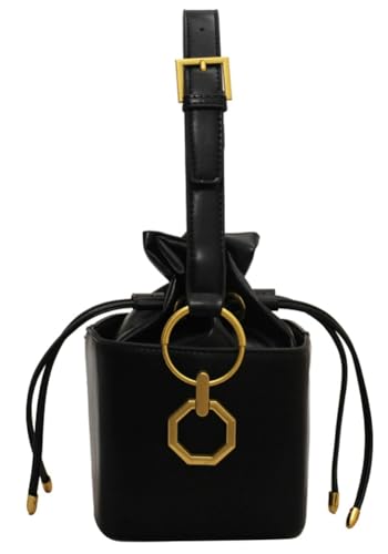 Image of Casual Bucket Bag Trendy Crossbody Bags For Women Vegan Leather Handbags Elegant Clutch Purses Women's Evening Bag