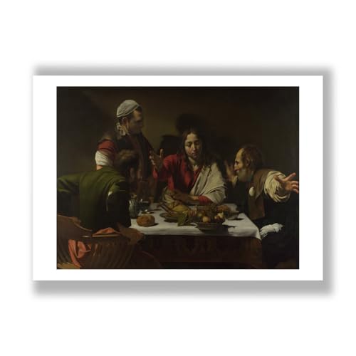 Caravage Souper à Emmaüs impression d'art mate extra large au rendu galerie