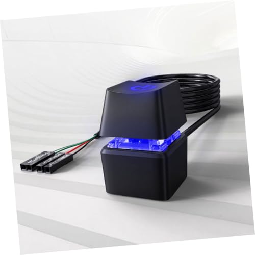 Cubierta de botón de encendido de computadora y cable de alimentación extensible PC de mesa 6