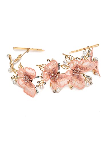 Image of YouBella Fashion Jewellery Butterfly Shape Hair Chain Hair Accessories for Girls and Women