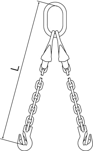 Pewag - 10G100DOGXK/10 - 10 ft. Painted Alloy Steel Chain Sling with DOGXK Sling Type