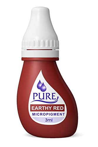 BIOTOUCH Micropigment Pure Earthy Red For Permanent Makeup Microblading Supplies Eyebrow Shading Micropigmentation Cosmetic Tattoo Ink Lip Eyeliner 3ml, Bottle-image-2