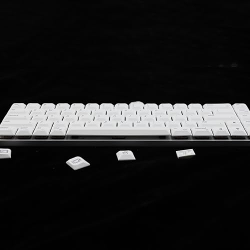 Image of YMDK 124 Ultra-Slim Mac Style Keycap Low Profile Dye Sub PBT Keycaps for Mx 61 64 68 75 84 87 96 108 Layout Mechanical Keyboard