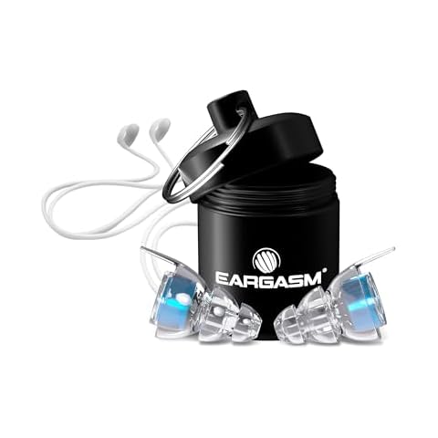 Eargasm Essentials Bundle: High Fidelity Earplugs with Blue Filters and Flexible Silicone Connector Cord - All-in-One Hearing Protection for Concerts, Festivals, Motorcycle Riders, Loud Environments Cover