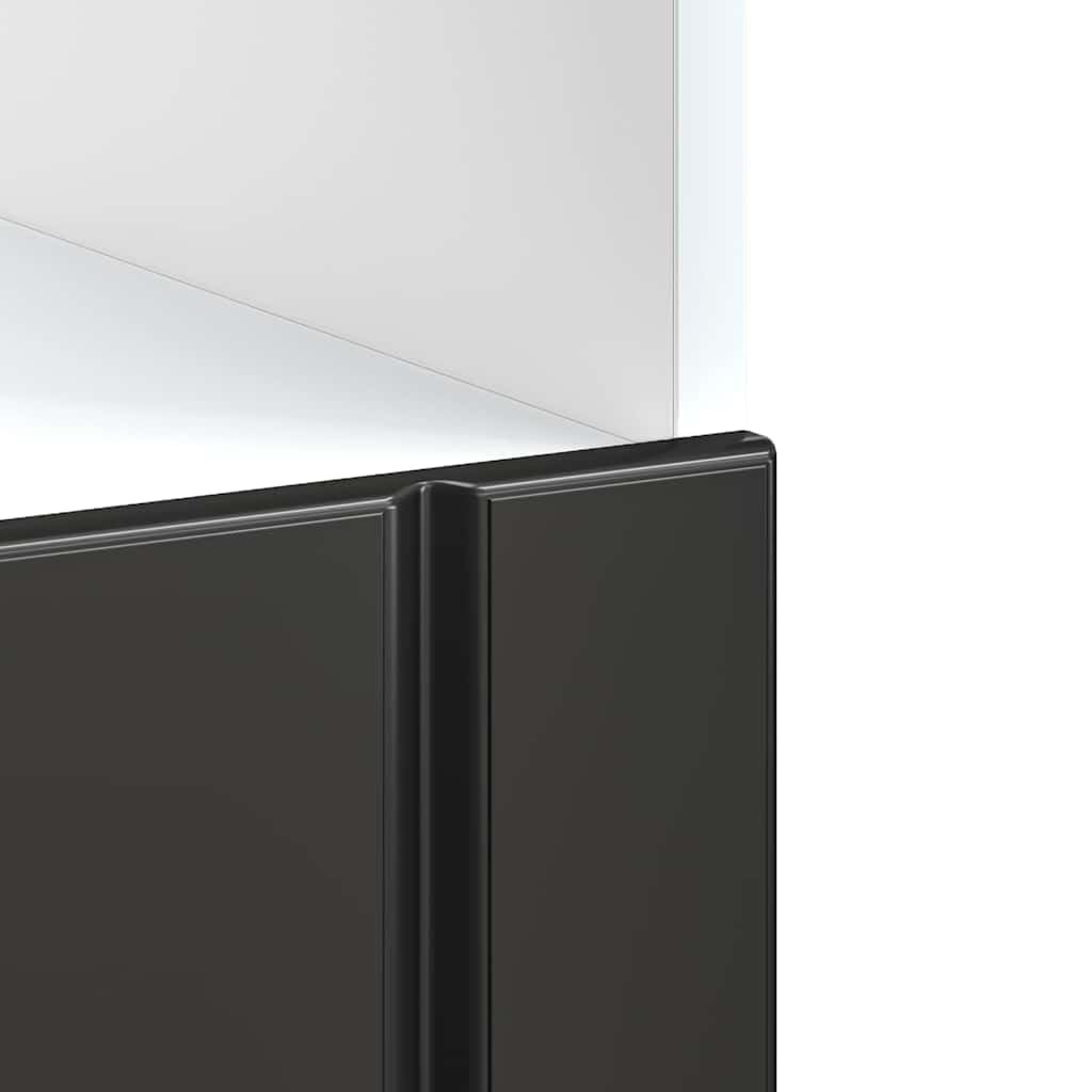 vidaXL Herdumbauschrank Lucca Schwarz Holzwerkstoff, Backofenschrank, Herdschrank, Ofenschrank, Küchenofenschrank, Küchenherdschrank