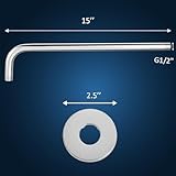 Zoom IMG-1 braccio doccia con flangia e Zoom IMG-1 braccio doccia con flangia e