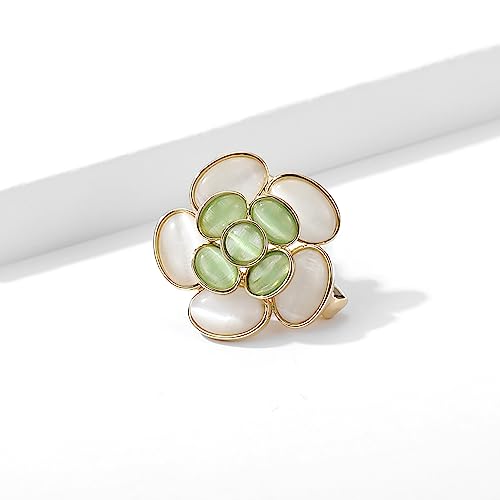 Image of Flower Brooch for Women Rhinestone Flower Brooch Pins Floral Brooches Jewelry Gift for Mom Wife