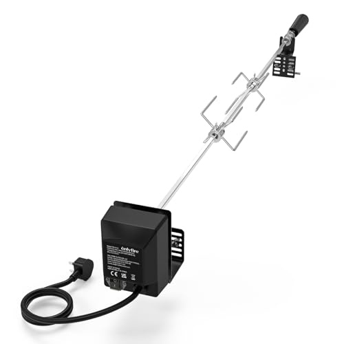 onlyfire BRK-6054 Universal Bbq Rotisserie Kit for Most 2 to 4 Burners Gas Grills BBQ Cooking Accessories for Grills 32-42 x 5/16 Standard Square Spit Rod
