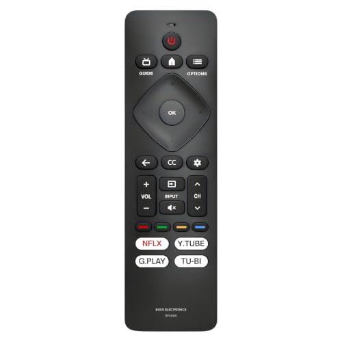 Buck Electronics RF439A Replacement Remote for Philips Smart TVs - Compatible with Android & Google TV (PFL5766, PUL7672 Series), No Voice, 1 Pack