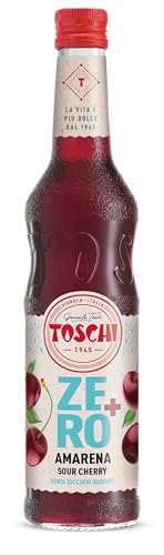 Toschi Zero+ Sciroppo Senza Zuccheri al gusto di Amarena in Bottiglia di vetro da 560 ml