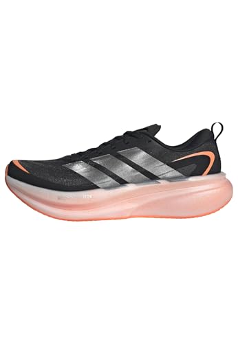 adidas Homme Supernova Glide Running Shoes, Core Black/Iron met./Lucid Orange, 42 EU