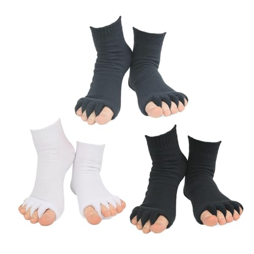NOIAFZY 3 Pairs Five - Toe Freedom Socks - Ultra - Breathable, Moisture - Wicking, Anti - Blister, Arch Support for Women's Sports