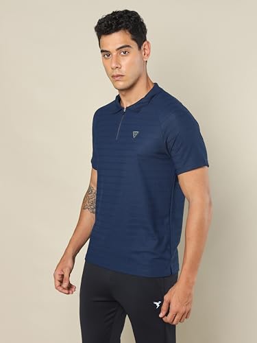Image of TECHNOSPORT Men's Polyester Slim Fit Polo T-Shirt - (P691 P) Pack of 1