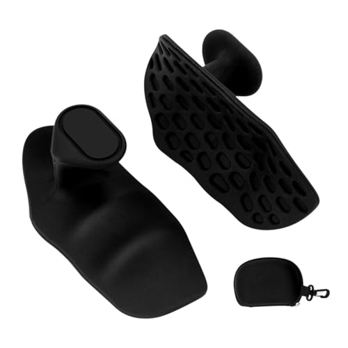 Fenteer Gym-Griffe für Gewichtheben, Klimmzuggriffe, tragbare Trainingshandschuhe, Gym-Griffe, fingerlos für Crosstraining, Gymnastik, Schwarz