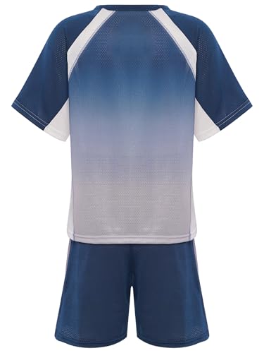 FEESHOW Kids Boys Football Fit Piece Quick Dry Sport Outfits Short Sleeve Tshirts With Shorts Set Tracksuit4